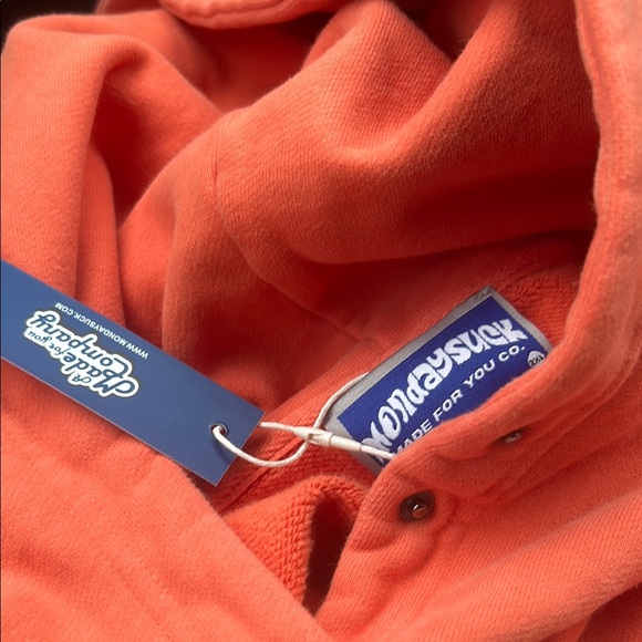 Monday Suck Orange Distressed hoodie - Picture 2 of 2